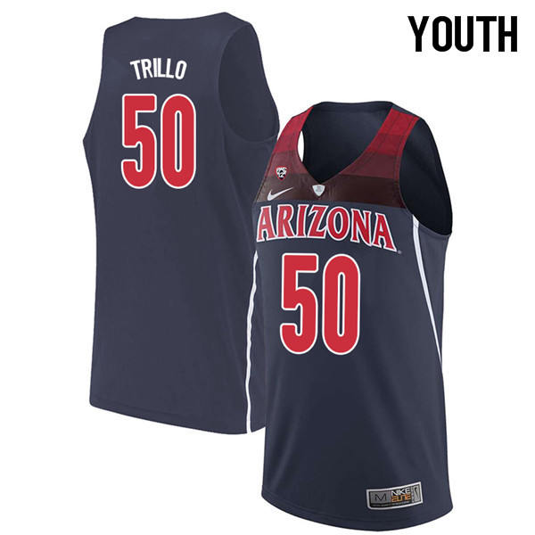 2018 Youth #50 Tyler Trillo Arizona Wildcats College Basketball Jerseys Sale-Navy